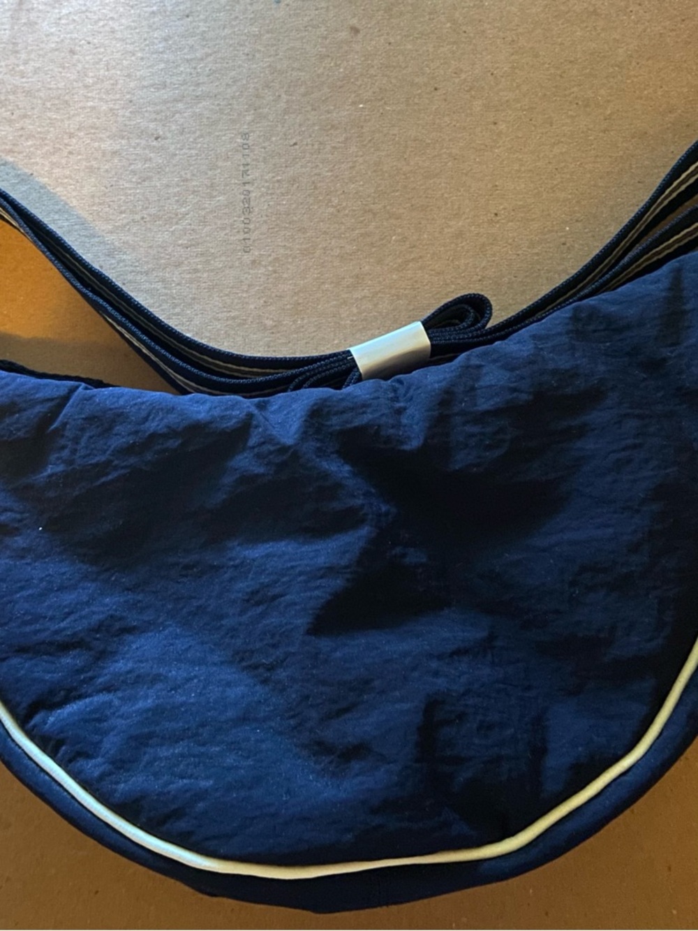 Uniqlo Navy Crescent Crossbody with White Trim